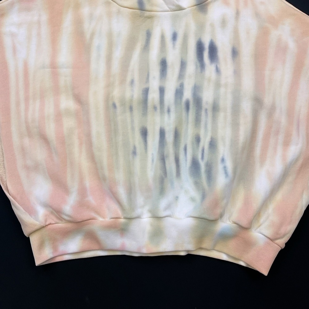 Young Fabulous & Broke Sweatshirt Women Large Orange Sleeveless Hood Tie Dye NWT - Picture 4 of 12